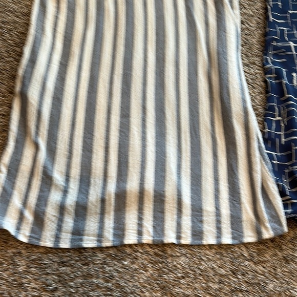 She + Sky and Tribal Jeans Blue and Cream Button Down Dresses - Picture 10 of 14